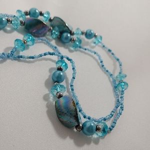 🏷️ Light Blue Beaded Necklace